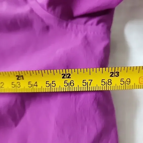 Athleta Oversized Poplin Top Button Up Shirt Size M Jazzy Purple Long Sleeve - Picture 6 of 8